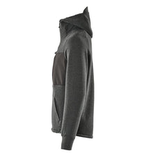 Hooded sweatshirt, zip hooded sweatshirt, black-mottled/black