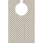 The Dunisoft Bib 40x65 cm - Grubben by Duni GmbH is a beige-white checkered bib with a large, round upper cut-out, making it ideal as an absorbent bib for care facilities. Pack of 50 pieces, high-quality and practical.
