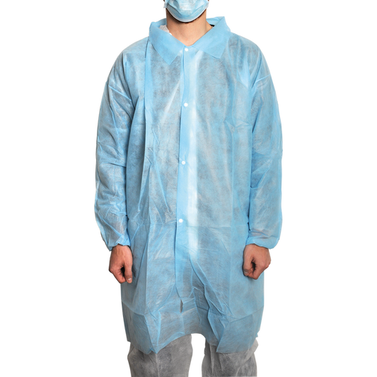 MaiMed-Coat V, visitor's coat made of fleece with 4 press studs, approx. 120cm