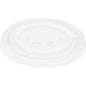 A transparent rPET flat lid without opening from Duni GmbH for 188004-6, with embossed recycling symbols and a ribbed edge. Delivered as a pack of 50 pieces.