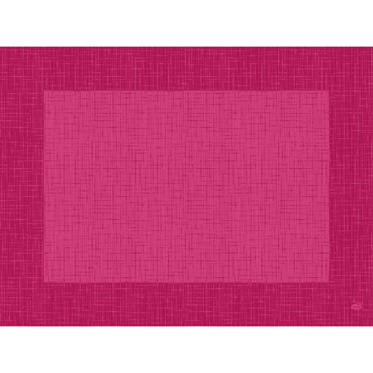 The discontinued item: Dunicel placemats 30 x 40 cm Linnea fuchsia from Duni GmbH offers a rectangular mat with cross-hatching pattern, elegantly centered on a darker pink background for a stylish table decoration. The pack contains 100 pieces.