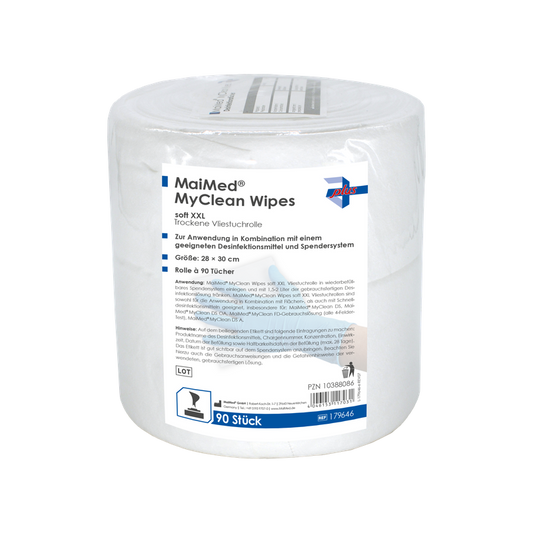MaiMed MyClean Wipes soft XXL desi wipes, refill 90 sheets, unsaturated, 28x30cm | Pack (90 sheets)