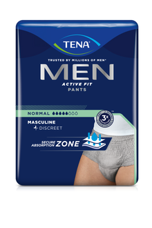 Tena men active fit pants normal incontinence pants, gray