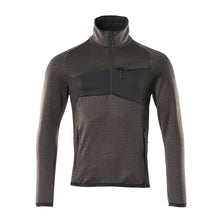 Fleece sweater with short zip microfleece jacket