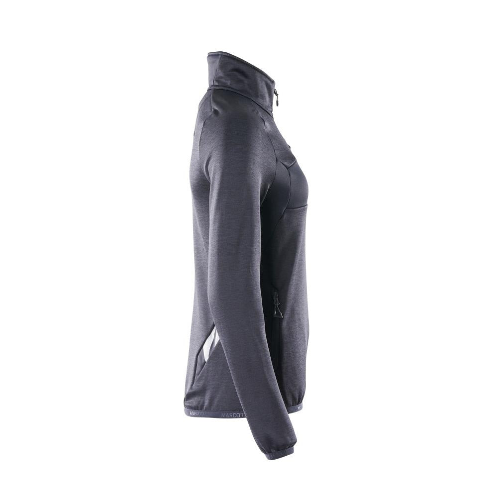 Fleece sweater with short zipper, women's microfleece jacket