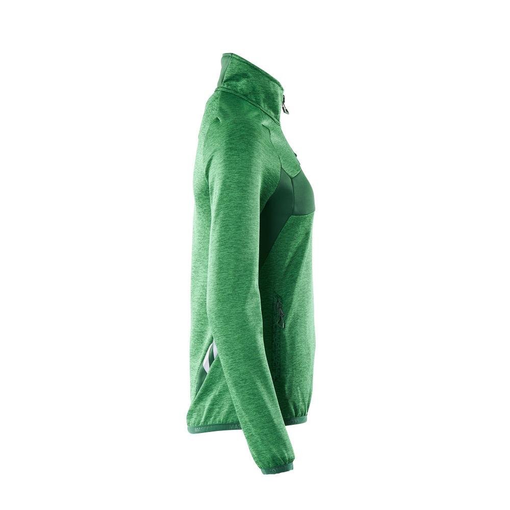Fleece sweater with short zipper, women's microfleece jacket