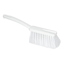 Der Nölle Profi Brush HACCP Handfeger mit Borstenstärke 0,25 mm von Nölle Profi Brush Bürsten- & Pinseltechnik e.K. verfügt über steife, gerade Borsten und einen langen Griff mit zwei rechteckigen Löchern - perfekt für die HACCP-konforme Reinigung.