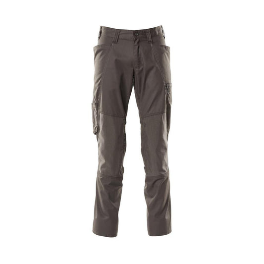 Trousers with knee pockets, extra light trousers, dark anthracite