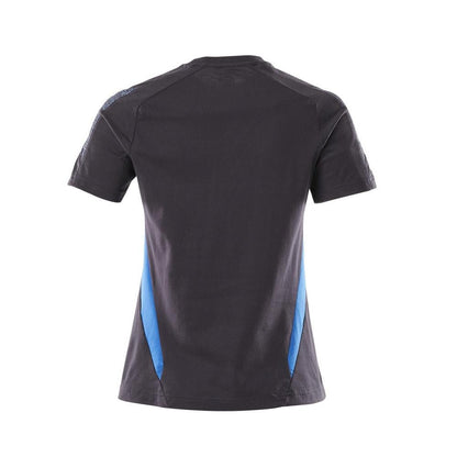 T-shirt, women's women's t-shirt, black blue/azure blue