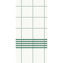 Ein weißer Hintergrund mit einem Gitter aus dünnen grünen Linien. Unten kreuzen vier dickere grüne Linien mehrere Quadrate und spiegeln die hochwertige Eleganz des Dunisoft-Servietten 48 x 48 cm 1/8 Buchfalz Handtuches der Duni GmbH wider.