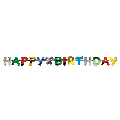 The PAPSTAR greeting chain "Happy Birthday" (1.4 m) from PAPSTAR GmbH is a colorful banner with colorful letters - the ideal festive decoration for any birthday party. It is delivered in a single pack and looks particularly beautiful against a white background.