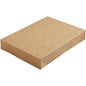 The Viking Brick Lid Brown Cardboard/PE 200x140x30 from Duni GmbH is a closed, flat, rectangular box with neatly folded edges, depicted unmarked on a white background. The package contains 300 pieces.