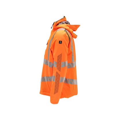 Winter jacket CLIMASCOT®, light weight winter jacket, hi-vis orange/moss green