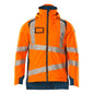 Winter jacket CLIMASCOT®, light weight winter jacket, hi-vis orange/dark petroleum