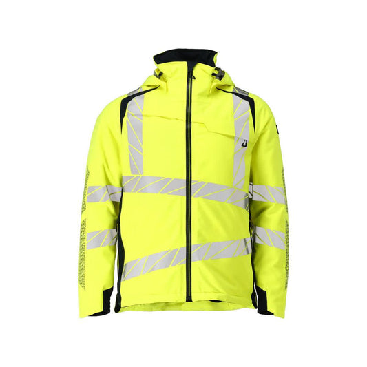 Winter jacket CLIMASCOT®, light weight winter jacket, hi-vis yellow/black-blue
