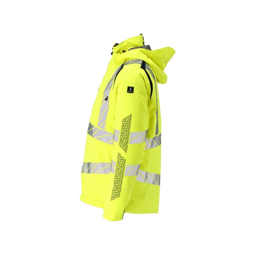 Winter jacket CLIMASCOT®, light weight winter jacket, hi-vis yellow/black-blue
