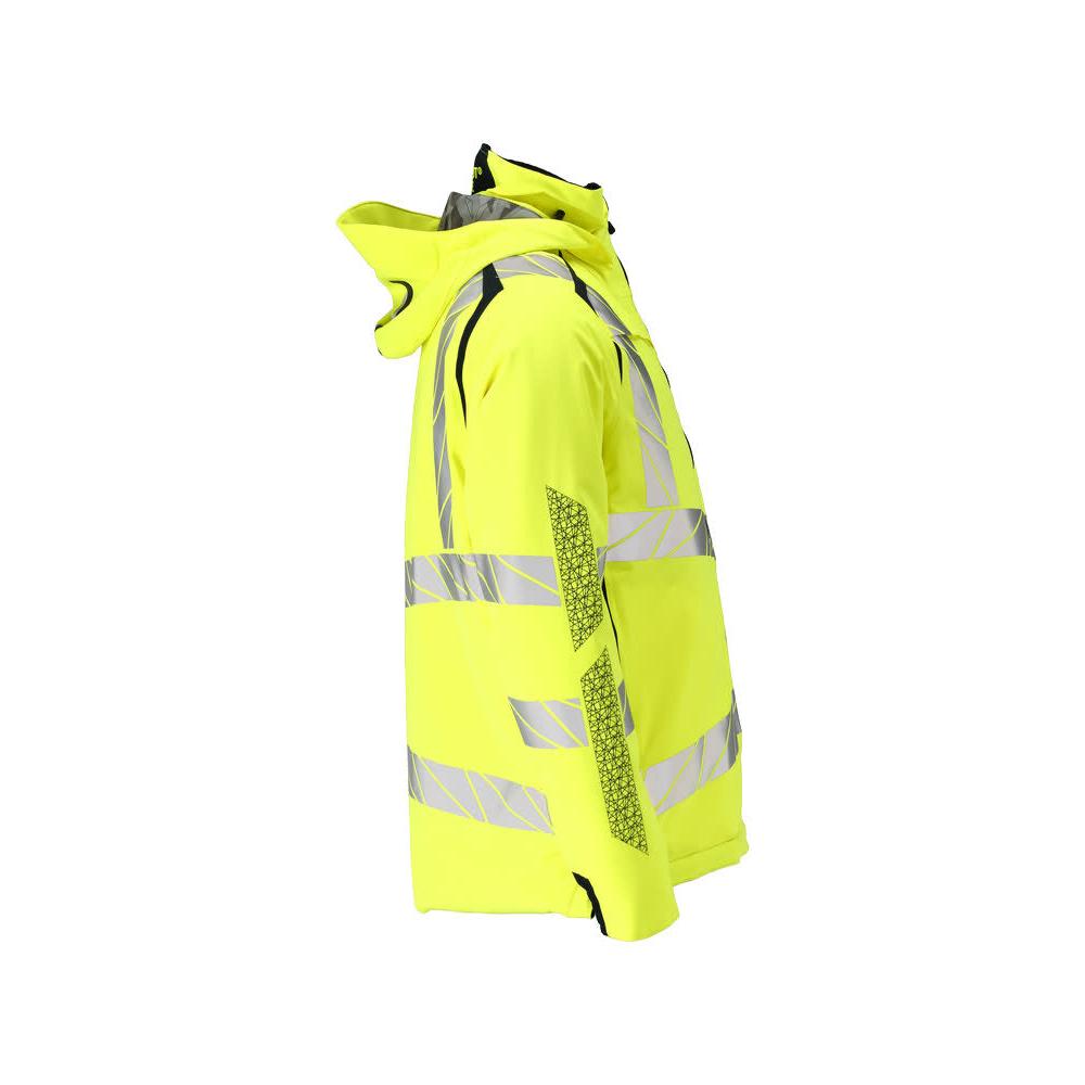 Winter jacket CLIMASCOT®, light weight winter jacket, hi-vis yellow/black-blue