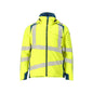 Winter jacket CLIMASCOT®, light weight winter jacket, hi-vis yellow/dark petroleum