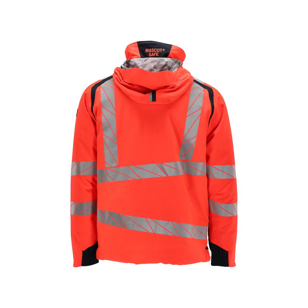 Winter jacket CLIMASCOT®, light weight winter jacket, Hi-vis red/black-blue