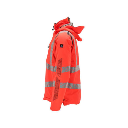 Winter jacket CLIMASCOT®, light weight winter jacket, hi-vis red/dark anthracite