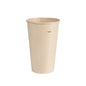 Ausschakbecher Breeze Cup Bagasse von Duni GmbH: ein schlichter beiger 0,4L Becher, umweltfreundlich und ideal für nachhaltigen Genuss, steht aufrecht vor weißem Hintergrund.