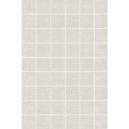 Die Nahaufnahme der Dunilin-Servietten 40 x 60 cm 1/4 Falz von Duni GmbH zeigt einen hellbeigen Stoff mit weißem Gittermuster, der sich durch seine elegante Struktur perfekt für hochwertige Servietten und stilvolle Tischdekoration eignet.
