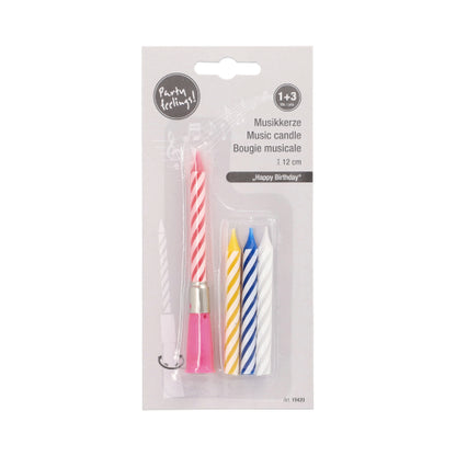 The PAPSTAR music candle "Happy Birthday" (12 cm, colorful, with replacement candles) from PAPSTAR GmbH contains a music candle and replacement candles - ideal for festive birthday celebrations.