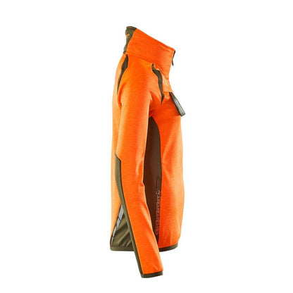 Fleece pullover with zip, women's microfleece jacket