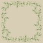 The Dunicel table covers 84 x 84 cm Foliage by Duni GmbH have a square beige design with a green leaf border that beautifully frames your table decoration. Delivered in packs of 100 pieces, ideal for stylish table decoration.