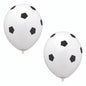 Two PAPSTAR balloons "Soccer" (Ø 29 cm) from PAPSTAR GmbH with black soccer ball pattern are perfect as party decorations for children's birthdays; available in a bag of 8 pieces - ideal for soccer parties.