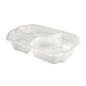 The PP bowl Take-Away 3 Transparent PP 250x159x48 from Duni GmbH is a food bowl with three compartments, perfect for serving or storing different foods as a practical food packaging. The package contains 246 pieces.