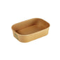 The cardboard box BRICK MEDIUM 500 ml from Duni GmbH is a rectangular brown FSC/PLA food container (171x120x43mm, 50 pieces) with slightly rounded corners and a small green logo - ideal as sustainable packaging.