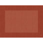 The Dunicel placemats 30 x 40 cm Linnea Earth Terra from Duni GmbH have a woven appearance with a dark red border and a lighter red crosshatch in the center. Available in packs of 100 pieces.