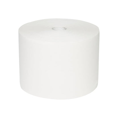 The unused WypAll® L10 paper towel for surfaces (large roll, 38.00 cm x 23.50 cm) from Kimberly-Clark GmbH is depicted on a white background; cylindrical with a hollow core, perfect for thorough surface cleaning.