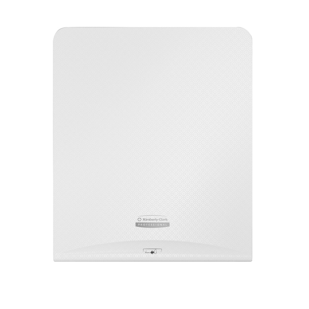 Die Kimberly-Clark Professional™ Icon™ Dispenser Faceplate - eHRT (33,02 x 37,47 x 3,18 cm) von Kimberly-Clark GmbH sorgt mit ihrer dezenten Struktur und dem dezenten Logo für eine stilvolle Hygiene-Lösung in jedem Waschraum.