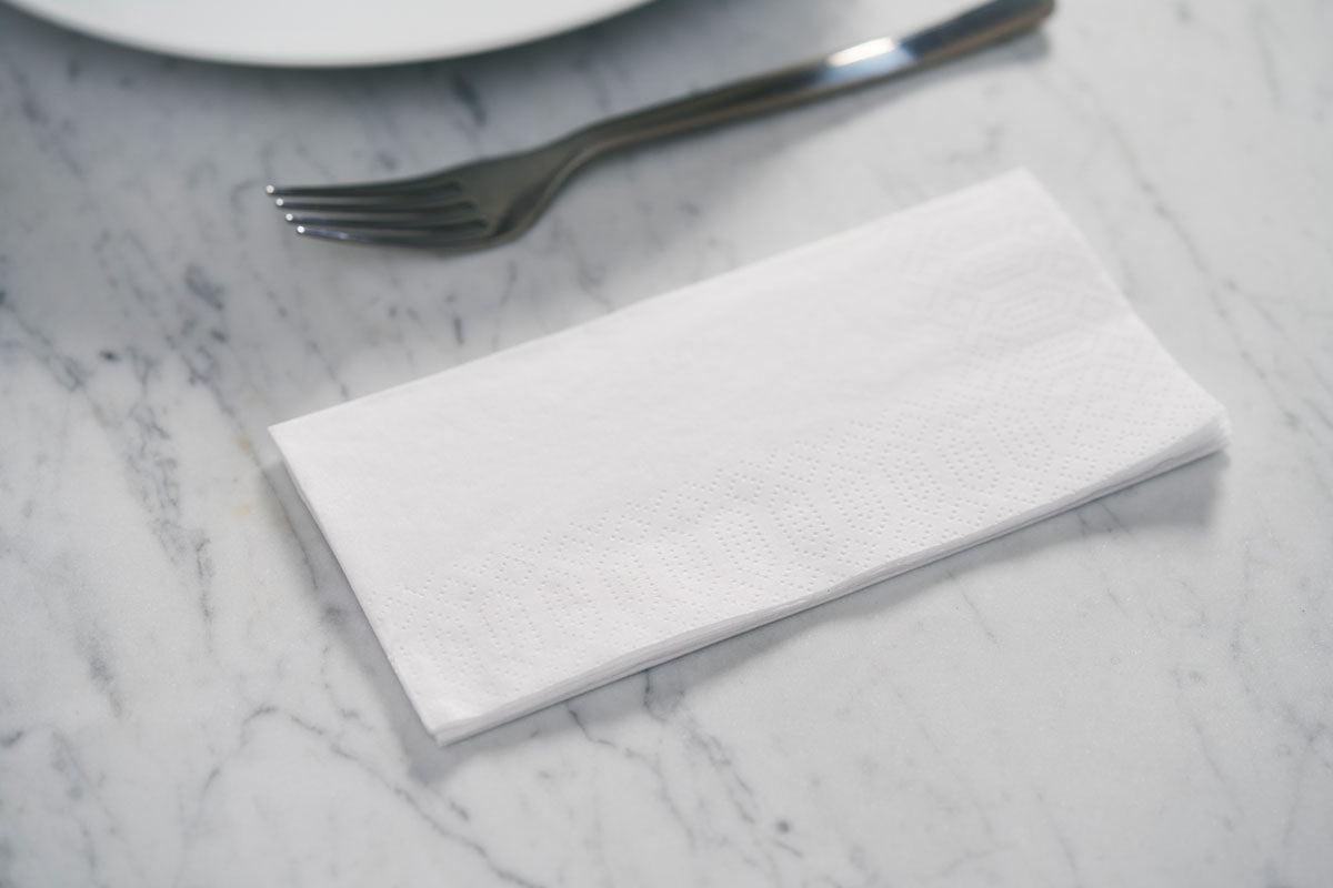 Tissue napkin 33 x 33 cm white 2-ply | Pack (300 napkins)