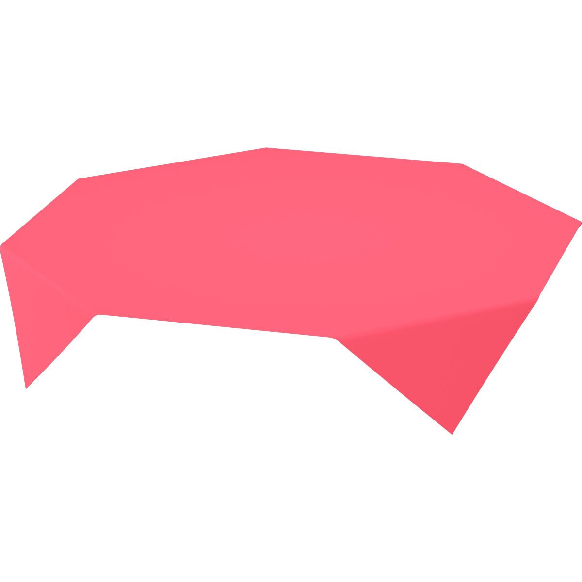A red organic Dunicel table runner 84x84 cm from Duni GmbH (pack of 20) lies evenly on a covered table, its edges draping symmetrically against a plain white background.