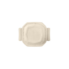 A rectangular, biodegradable Octabagasse lid 400 ml from Duni GmbH made of brown bagasse (202x160x37 mm), with two side tabs for easy opening, environmentally friendly presented on a white background. Pack of 50 pieces.