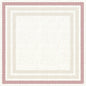 The Dunicel table cover 84x84 cm Rigato bordeaux by Duni GmbH features a square, cream-colored, textured center with thin beige, thicker light beige, and muted pink edges inspired by Rigato bordeaux. Package: 20 pieces. Ideal for versatile applications.