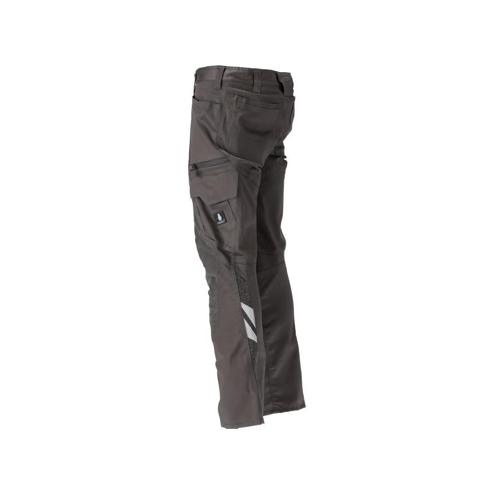 Trousers with knee pockets, cotton+, light trousers, dark anthracite