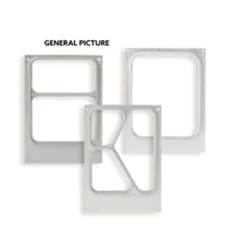 Three DF10/20 1-CAV cassettes for Ronda wide by Duni GmbH are depicted side by side on a white background, ideal as watchmaker accessories or Ronda storage. "GENERAL IMAGE" is displayed above the products.