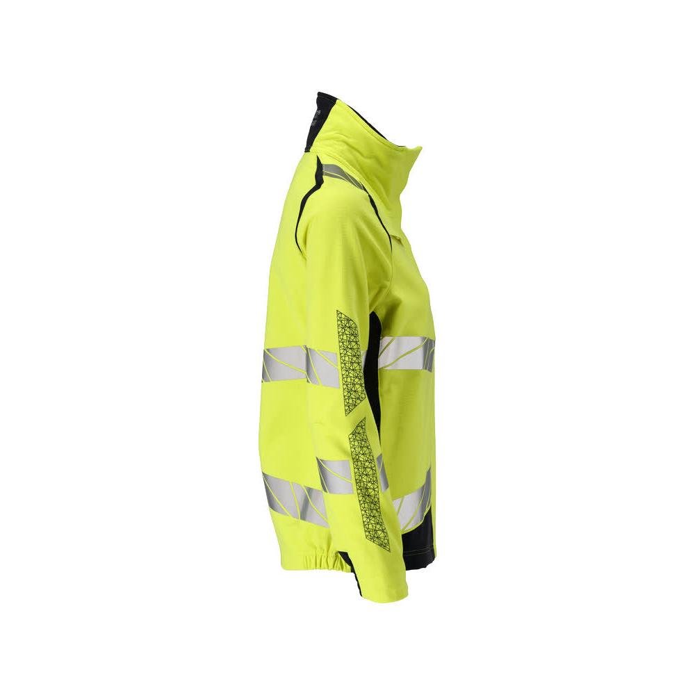 Jacket, women, ULTIMATE STRETCH work jacket Multisafe, hi-vis yellow/black-blue