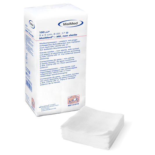 MaiMed-MK-unsterile gauze compresses of 100 pieces/paper bag