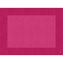 Das Bio-Dunicel-Sets 30x40 Linnea fuchsia von Duni GmbH zeichnet sich durch ein rosa und magentafarbenes Kreuzschraffur-Design mit einem dunkleren magentafarbenen Rand aus - eine umweltfreundliche Tischsets Wahl für elegante Events. 1 Packung im Karton.