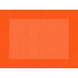 A rectangular image with intersecting lines, a darker orange border, and a lighter orange center - this matches the stylish Bio-Dunicel sets 30x40 Linnea sun orange by Duni GmbH: high-quality, biodegradable placemats (100 pieces).