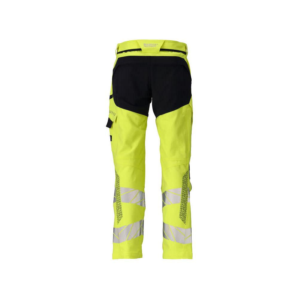 Trousers, knee pockets, ULTIMATE STRETCH trousers Multisafe, hi-vis yellow/black-blue