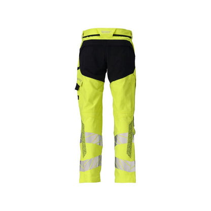 Trousers, knee pockets, ULTIMATE STRETCH trousers Multisafe, hi-vis yellow/black-blue
