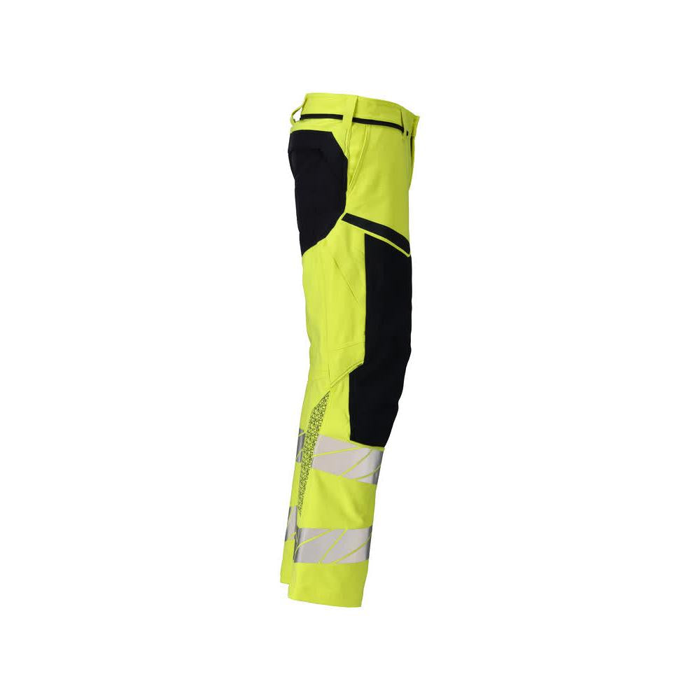 Trousers, knee pockets, ULTIMATE STRETCH trousers Multisafe, hi-vis yellow/black-blue
