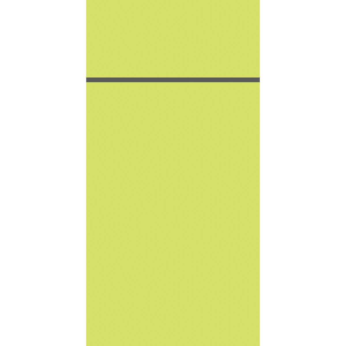 Ein einfarbig gelber Hintergrund mit einer einzelnen, geraden, horizontalen, dunklen Linie nahe dem oberen Rand - perfekt, um das Duniletto-Slim 40x33cm von Duni GmbH in einem klaren, modernen Display hervorzuheben.
