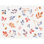 A watercolored autumn foliage, berry, and acorn pattern in autumn gradient colors adorns the Duni GmbH paper placemats 30x40cm Autumn Gradient (pack of 250 pieces) - ideal for a charming table decoration.